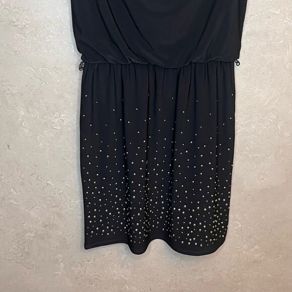 White House Black Market Black Sleeveless Studded Skirt Casual Dress Size XS - Picture 12 of 16